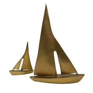 Vintage Brass Sailboats